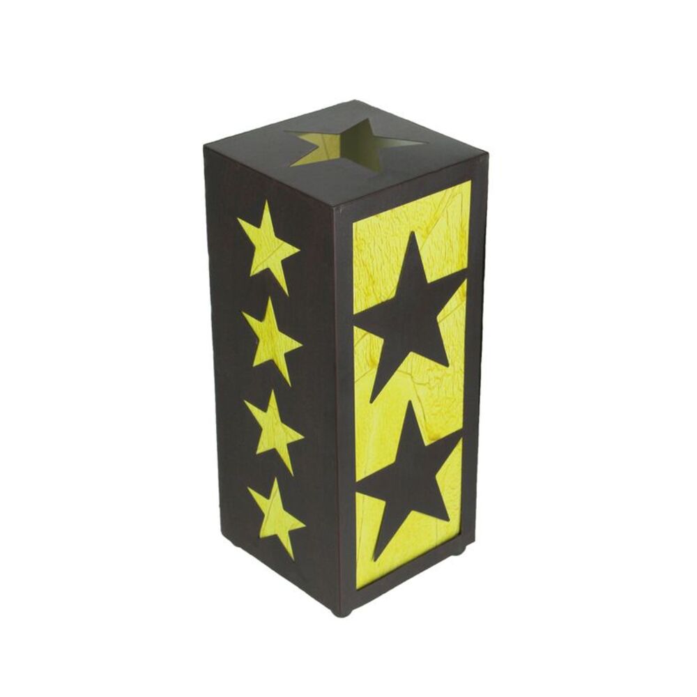 Western Star Black and Yellow Metal Light Box Accent Lamp